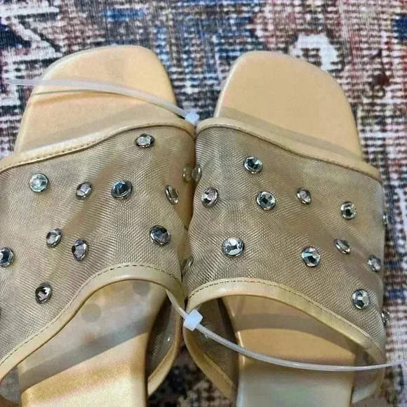 LOEFFLER RANDALL Brooke Caramel/Crystal Mesh Mule size 11 - Picture 5 of 9